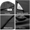 image:imageCOOFANDY Mens Hoodie Long Sleeve Casual Pullover Hooded Sweatshirt Fashion Drawstring Hoodies with PocketDark Grey