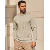image:imageCOOFANDY Mens Hoodie Long Sleeve Casual Pullover Hooded Sweatshirt Fashion Drawstring Hoodies with PocketKhaki