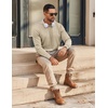 image:imageCOOFANDY Mens Hoodie Long Sleeve Casual Pullover Hooded Sweatshirt Fashion Drawstring Hoodies with PocketKhaki