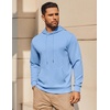 image:imageCOOFANDY Mens Hoodie Long Sleeve Casual Pullover Hooded Sweatshirt Fashion Drawstring Hoodies with PocketLight Blue