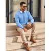 image:imageCOOFANDY Mens Hoodie Long Sleeve Casual Pullover Hooded Sweatshirt Fashion Drawstring Hoodies with PocketLight Blue