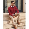 image:imageCOOFANDY Mens Hoodie Long Sleeve Casual Pullover Hooded Sweatshirt Fashion Drawstring Hoodies with PocketMaroon