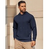 image:imageCOOFANDY Mens Hoodie Long Sleeve Casual Pullover Hooded Sweatshirt Fashion Drawstring Hoodies with PocketNavy Blue