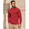 image:imageCOOFANDY Mens Hoodie Long Sleeve Casual Pullover Hooded Sweatshirt Fashion Drawstring Hoodies with PocketRed