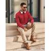 image:imageCOOFANDY Mens Hoodie Long Sleeve Casual Pullover Hooded Sweatshirt Fashion Drawstring Hoodies with PocketRed
