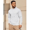 image:imageCOOFANDY Mens Hoodie Long Sleeve Casual Pullover Hooded Sweatshirt Fashion Drawstring Hoodies with PocketWhite