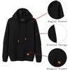image:imageCOOFANDY Mens Hoodies Pullover Casaul Long Sleeve Drawstring Waffle Knit Hooded Sweatshirt with Kanga PocketBlack