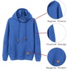 image:imageCOOFANDY Mens Hoodies Pullover Casaul Long Sleeve Drawstring Waffle Knit Hooded Sweatshirt with Kanga PocketBlue One
