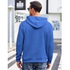 image:imageCOOFANDY Mens Hoodies Pullover Casaul Long Sleeve Drawstring Waffle Knit Hooded Sweatshirt with Kanga PocketBlue One