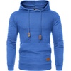 image:imageCOOFANDY Mens Hoodies Pullover Casaul Long Sleeve Drawstring Waffle Knit Hooded Sweatshirt with Kanga PocketBlue One