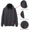 image:imageCOOFANDY Mens Hoodies Pullover Casaul Long Sleeve Drawstring Waffle Knit Hooded Sweatshirt with Kanga PocketDark Grey