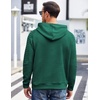 image:imageCOOFANDY Mens Hoodies Pullover Casaul Long Sleeve Drawstring Waffle Knit Hooded Sweatshirt with Kanga PocketGreen