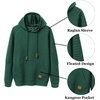 image:imageCOOFANDY Mens Hoodies Pullover Casaul Long Sleeve Drawstring Waffle Knit Hooded Sweatshirt with Kanga PocketGreen