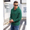 image:imageCOOFANDY Mens Hoodies Pullover Casaul Long Sleeve Drawstring Waffle Knit Hooded Sweatshirt with Kanga PocketGreen