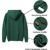 image:imageCOOFANDY Mens Hoodies Pullover Casaul Long Sleeve Drawstring Waffle Knit Hooded Sweatshirt with Kanga PocketGreen