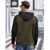 image:imageCOOFANDY Mens Hoodies Pullover Casaul Long Sleeve Drawstring Waffle Knit Hooded Sweatshirt with Kanga PocketGreenblack