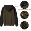 image:imageCOOFANDY Mens Hoodies Pullover Casaul Long Sleeve Drawstring Waffle Knit Hooded Sweatshirt with Kanga PocketGreenblack