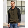 image:imageCOOFANDY Mens Hoodies Pullover Casaul Long Sleeve Drawstring Waffle Knit Hooded Sweatshirt with Kanga PocketGreenblack