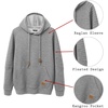 image:imageCOOFANDY Mens Hoodies Pullover Casaul Long Sleeve Drawstring Waffle Knit Hooded Sweatshirt with Kanga PocketGrey