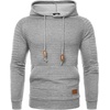 image:imageCOOFANDY Mens Hoodies Pullover Casaul Long Sleeve Drawstring Waffle Knit Hooded Sweatshirt with Kanga PocketGrey