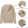image:imageCOOFANDY Mens Hoodies Pullover Casaul Long Sleeve Drawstring Waffle Knit Hooded Sweatshirt with Kanga PocketLight Khaki