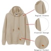 image:imageCOOFANDY Mens Hoodies Pullover Casaul Long Sleeve Drawstring Waffle Knit Hooded Sweatshirt with Kanga PocketLight Khaki