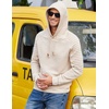 image:imageCOOFANDY Mens Hoodies Pullover Casaul Long Sleeve Drawstring Waffle Knit Hooded Sweatshirt with Kanga PocketLight Khaki