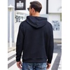 image:imageCOOFANDY Mens Hoodies Pullover Casaul Long Sleeve Drawstring Waffle Knit Hooded Sweatshirt with Kanga PocketNavy Blue