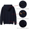 image:imageCOOFANDY Mens Hoodies Pullover Casaul Long Sleeve Drawstring Waffle Knit Hooded Sweatshirt with Kanga PocketNavy Blue