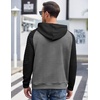 image:imageCOOFANDY Mens Hoodies Pullover Casaul Long Sleeve Drawstring Waffle Knit Hooded Sweatshirt with Kanga PocketRedblack