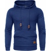 image:imageCOOFANDY Mens Hoodies Pullover Casaul Long Sleeve Drawstring Waffle Knit Hooded Sweatshirt with Kanga PocketRoyal Blue