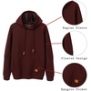 image:imageCOOFANDY Mens Hoodies Pullover Casaul Long Sleeve Drawstring Waffle Knit Hooded Sweatshirt with Kanga PocketWine Red