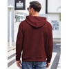 image:imageCOOFANDY Mens Hoodies Pullover Casaul Long Sleeve Drawstring Waffle Knit Hooded Sweatshirt with Kanga PocketWine Red