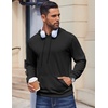 image:imageCOOFANDY Mens Hoodies Pullover Long Sleeve Casual Fashion Sweatshirts Drawstring Gym Hooded Shirt with Kanga PocketBlack