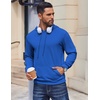 image:imageCOOFANDY Mens Hoodies Pullover Long Sleeve Casual Fashion Sweatshirts Drawstring Gym Hooded Shirt with Kanga PocketBlue