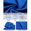 image:imageCOOFANDY Mens Hoodies Pullover Long Sleeve Casual Fashion Sweatshirts Drawstring Gym Hooded Shirt with Kanga PocketBlue