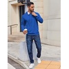 image:imageCOOFANDY Mens Hoodies Pullover Long Sleeve Casual Fashion Sweatshirts Drawstring Gym Hooded Shirt with Kanga PocketBlue