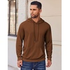 image:imageCOOFANDY Mens Hoodies Pullover Long Sleeve Casual Fashion Sweatshirts Drawstring Gym Hooded Shirt with Kanga PocketBrown