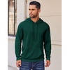 image:imageCOOFANDY Mens Hoodies Pullover Long Sleeve Casual Fashion Sweatshirts Drawstring Gym Hooded Shirt with Kanga PocketGreen