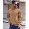 image:imageCOOFANDY Mens Hoodies Pullover Long Sleeve Casual Fashion Sweatshirts Drawstring Gym Hooded Shirt with Kanga PocketKhaki