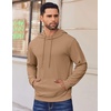 image:imageCOOFANDY Mens Hoodies Pullover Long Sleeve Casual Fashion Sweatshirts Drawstring Gym Hooded Shirt with Kanga PocketKhaki