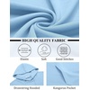 image:imageCOOFANDY Mens Hoodies Pullover Long Sleeve Casual Fashion Sweatshirts Drawstring Gym Hooded Shirt with Kanga PocketLight Blue