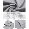 image:imageCOOFANDY Mens Hoodies Pullover Long Sleeve Casual Fashion Sweatshirts Drawstring Gym Hooded Shirt with Kanga PocketLight Grey