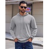 image:imageCOOFANDY Mens Hoodies Pullover Long Sleeve Casual Fashion Sweatshirts Drawstring Gym Hooded Shirt with Kanga PocketLight Grey