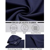 image:imageCOOFANDY Mens Hoodies Pullover Long Sleeve Casual Fashion Sweatshirts Drawstring Gym Hooded Shirt with Kanga PocketNavy Blue