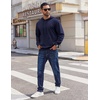 image:imageCOOFANDY Mens Hoodies Pullover Long Sleeve Casual Fashion Sweatshirts Drawstring Gym Hooded Shirt with Kanga PocketNavy Blue