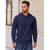 image:imageCOOFANDY Mens Hoodies Pullover Long Sleeve Casual Fashion Sweatshirts Drawstring Gym Hooded Shirt with Kanga PocketNavy Blue