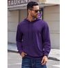 image:imageCOOFANDY Mens Hoodies Pullover Long Sleeve Casual Fashion Sweatshirts Drawstring Gym Hooded Shirt with Kanga PocketPurple