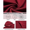 image:imageCOOFANDY Mens Hoodies Pullover Long Sleeve Casual Fashion Sweatshirts Drawstring Gym Hooded Shirt with Kanga PocketRed