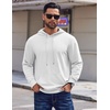 image:imageCOOFANDY Mens Hoodies Pullover Long Sleeve Casual Fashion Sweatshirts Drawstring Gym Hooded Shirt with Kanga PocketWhite